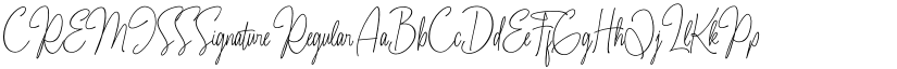 CREMISS Signature font download