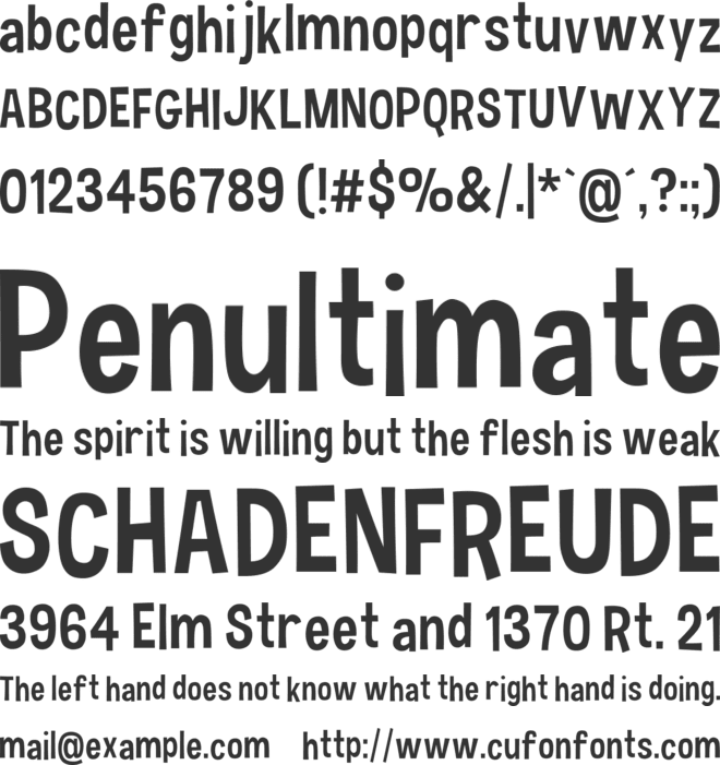 Hauracherell NC font preview