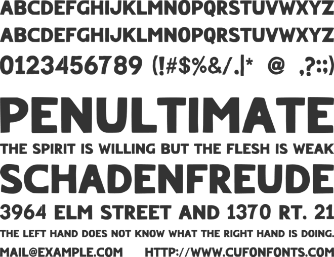 FANTONY font preview