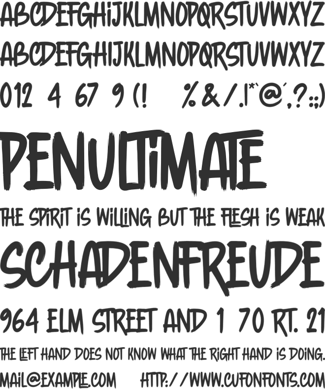 Adelines font preview