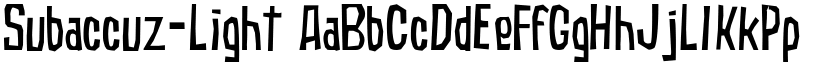Subaccuz-Light font