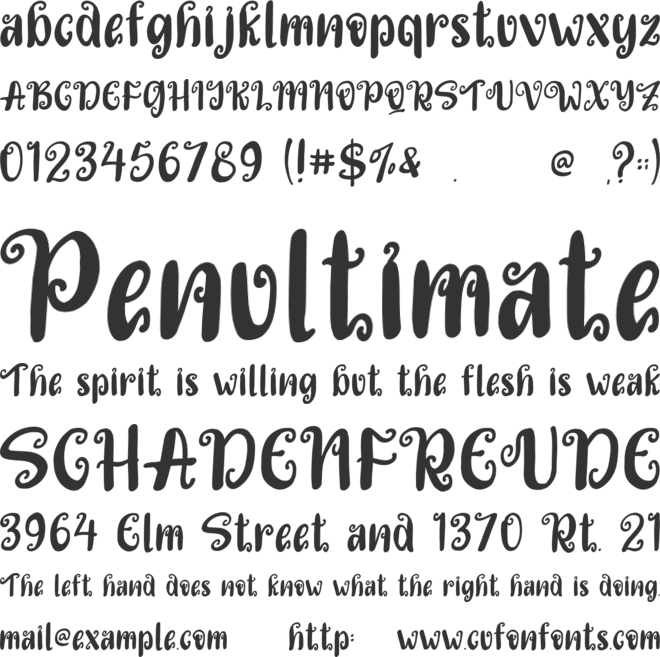 Christmas Family font preview