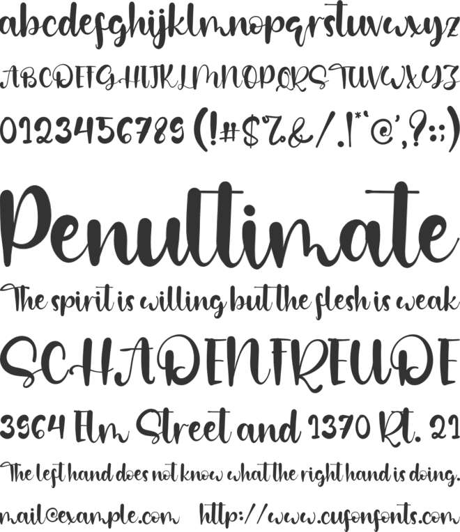 Jacob Allen font preview