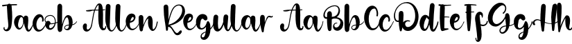 Jacob Allen Regular font