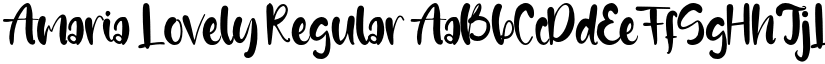 Amaria Lovely Regular font