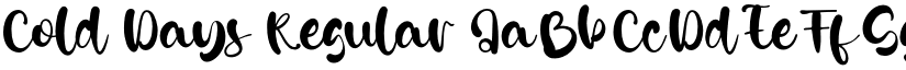 Cold Days Regular font