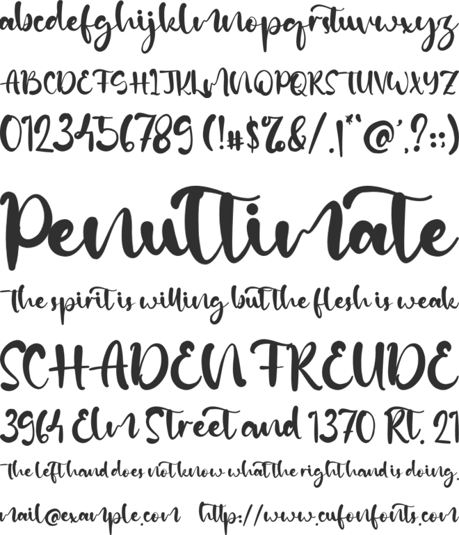 Good Side font preview