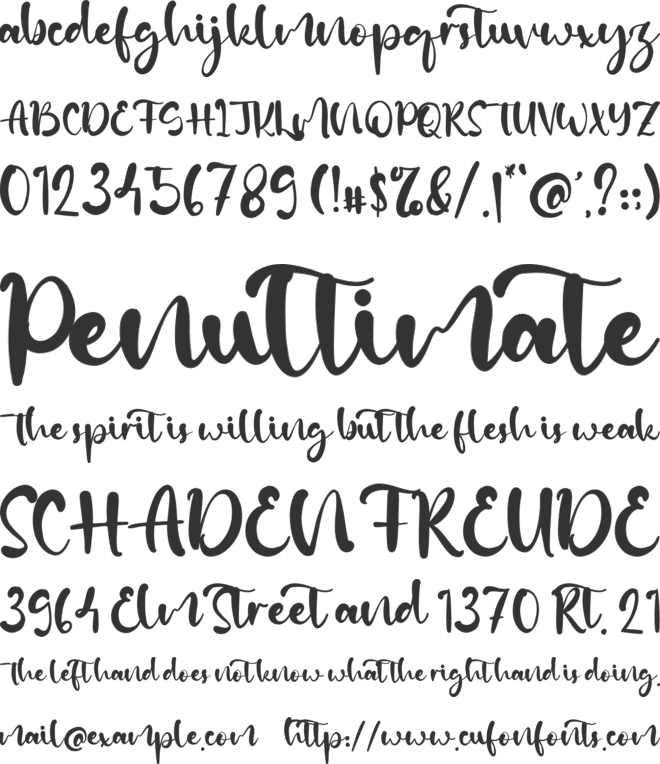 Good Side font preview