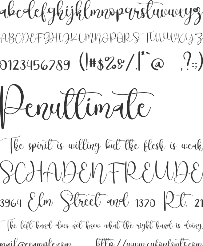 Bistro font preview