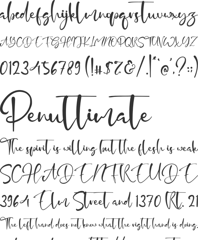 Hello Sannie font preview