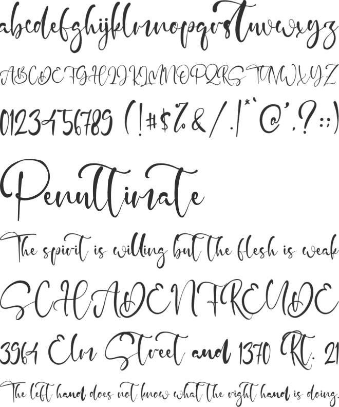 Heart Feels font preview