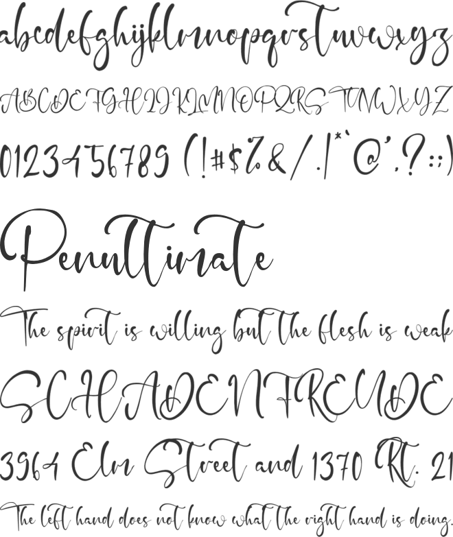 Heart Feels font preview