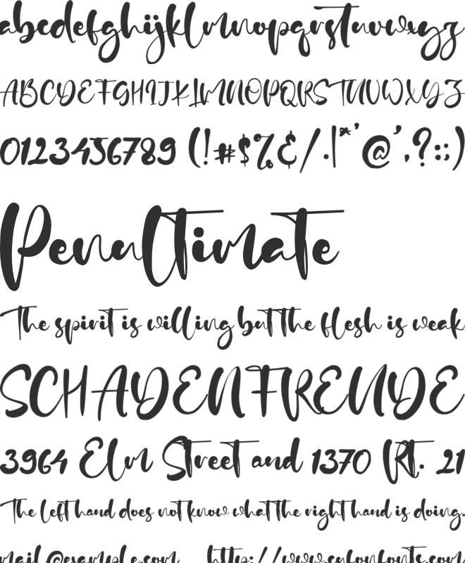 Same Person font preview