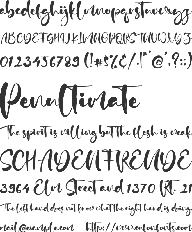 Same Person font preview