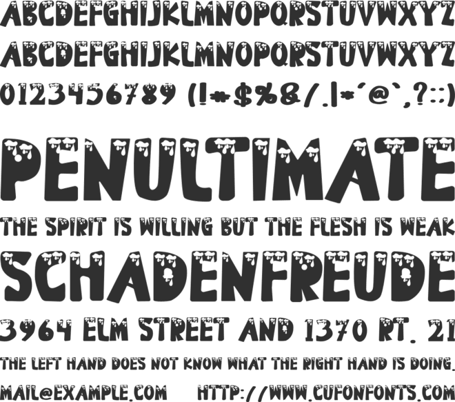Ice Cube font preview