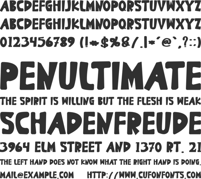Winter White font preview