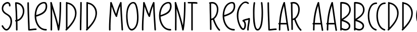 Splendid Moment Regular font
