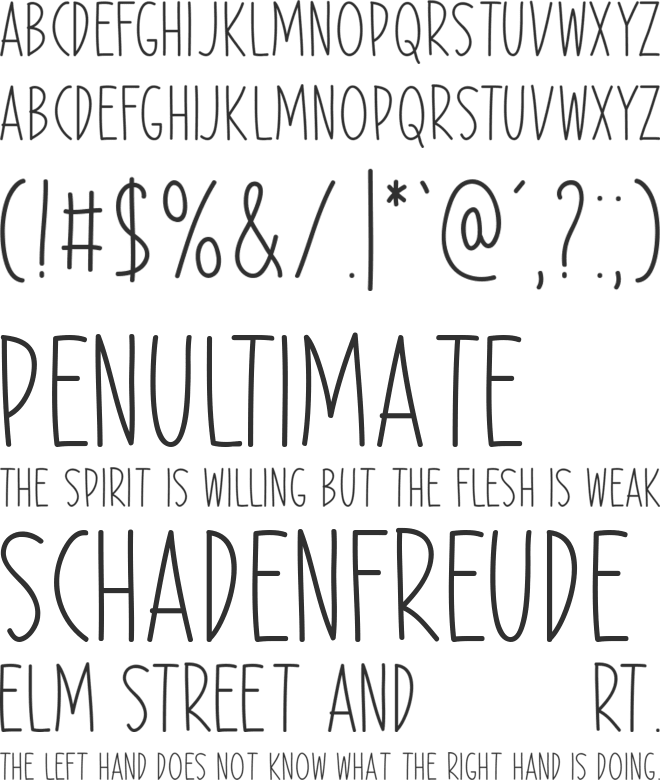 Our Happy Holiday font preview
