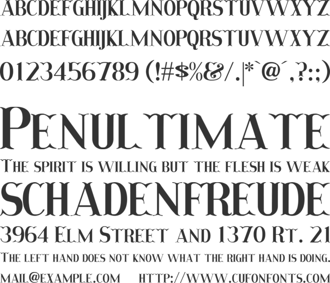 Pallmann font preview