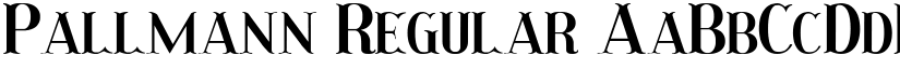 Pallmann Regular font