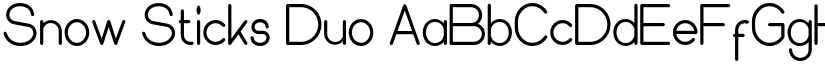 Snow Sticks Duo font