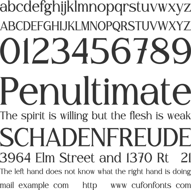 Herotenn font preview