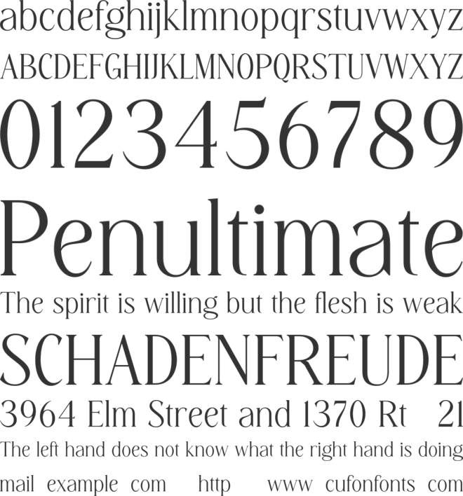 Diranista font preview