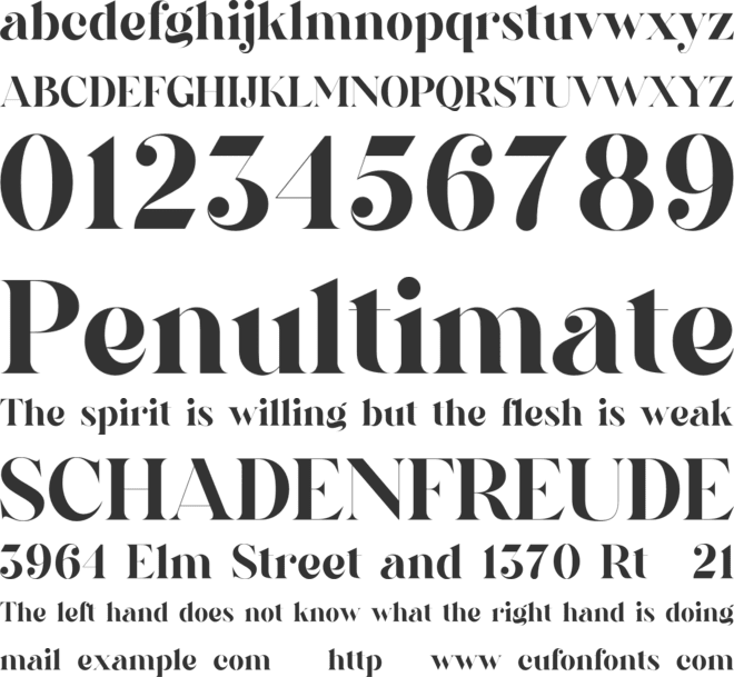 Galins font preview