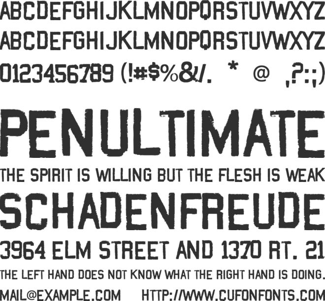 College 2022 font preview