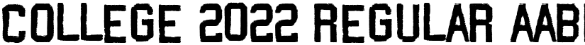 College 2022 Regular font