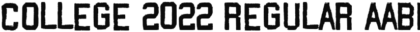 College 2022 font download