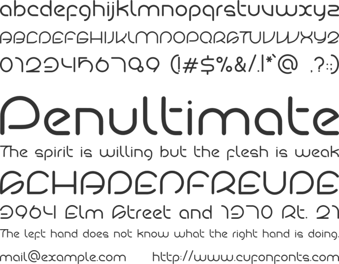 Rebelion font preview