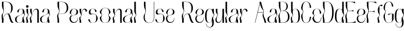 Raina Personal Use Regular font