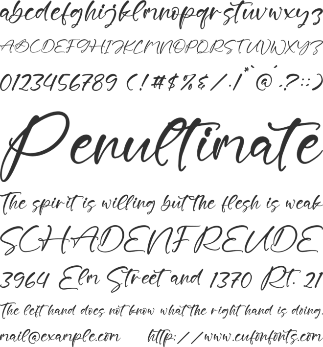 Brompthon Choconuts font preview