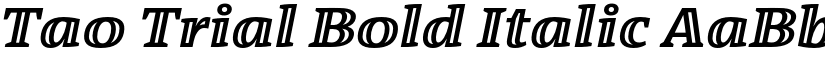 Tao Trial Bold Italic font