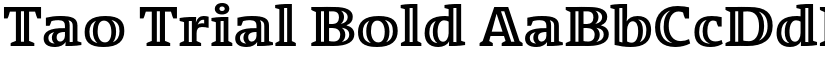 Tao Trial Bold font