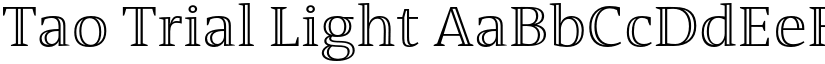 Tao Trial Light font