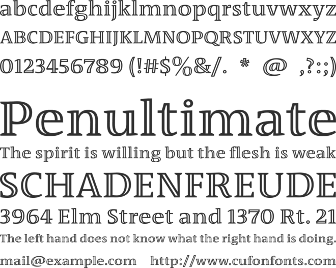 Tao Trial font preview