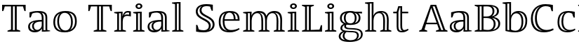 Tao Trial SemiLight font