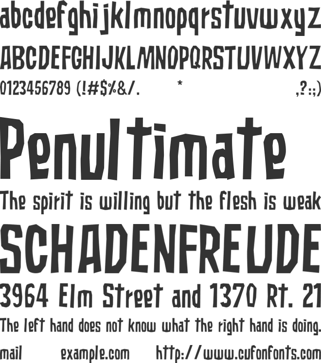 Subaccuz font preview