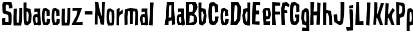 Subaccuz-Normal font
