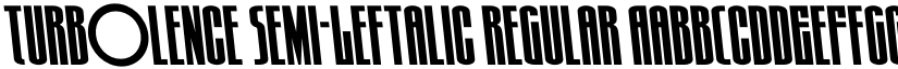 Turb0lence Semi-Leftalic Regular font