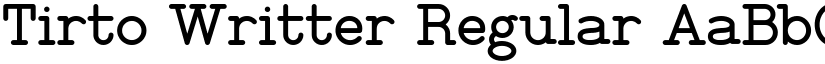 Tirto Writter Regular font