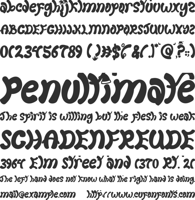 Winter Claus font preview