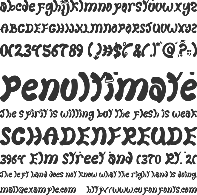 Winter Claus font preview