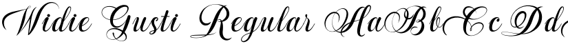 Widie Gusti Regular font