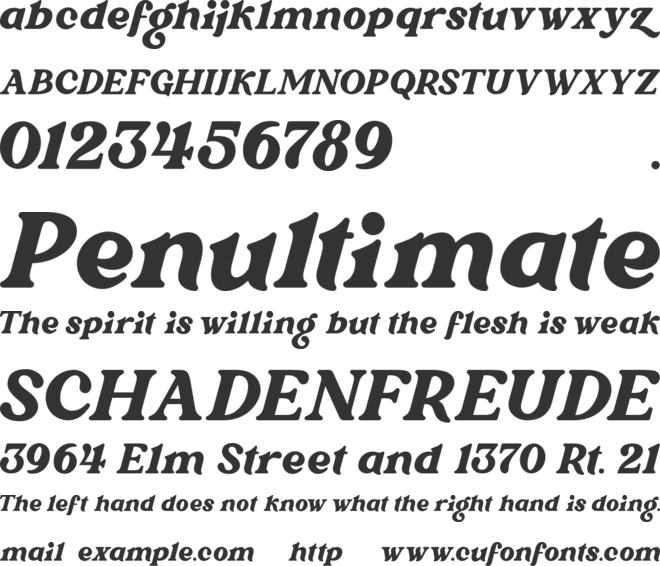 Lonely Bridges font preview