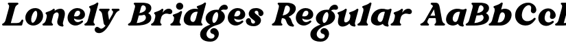 Lonely Bridges Regular font