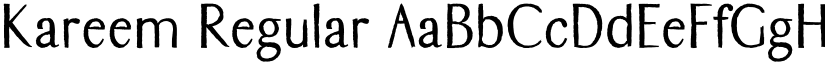 Kareem Regular font