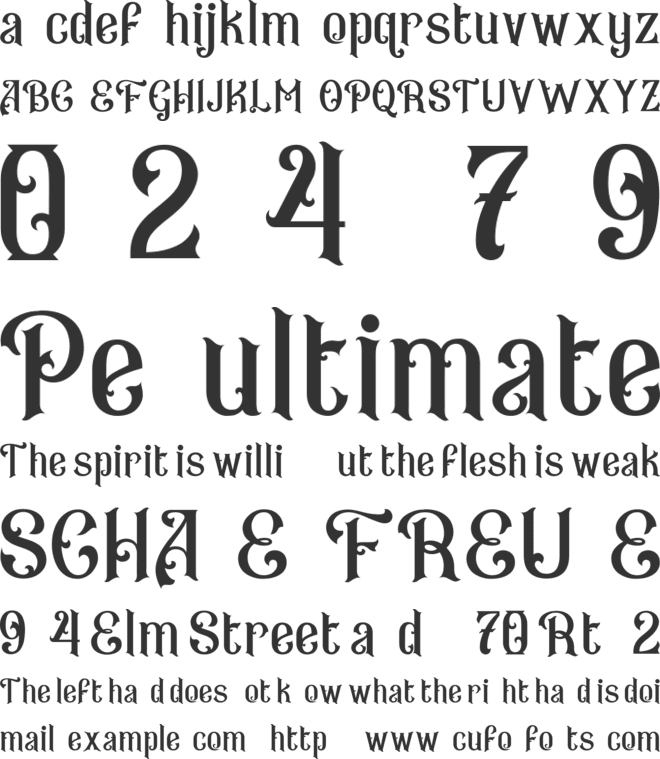 Bantero font preview